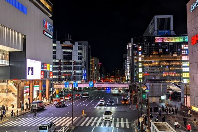 錦糸町駅前の夜